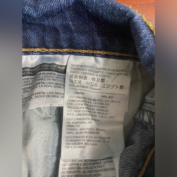 Levi’s 511 Jeans Mens Size 42x32 Medium Wash Straight Leg (Back Patch Missing) - Picture 9 of 10